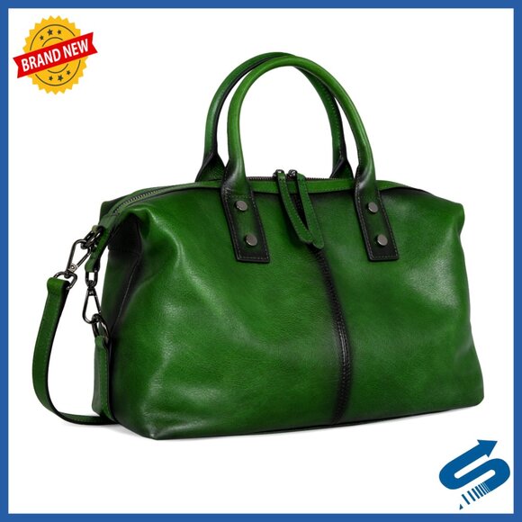 Genuine Leather Satchel Tote Shoulder Bag Large Capacity Crossbody